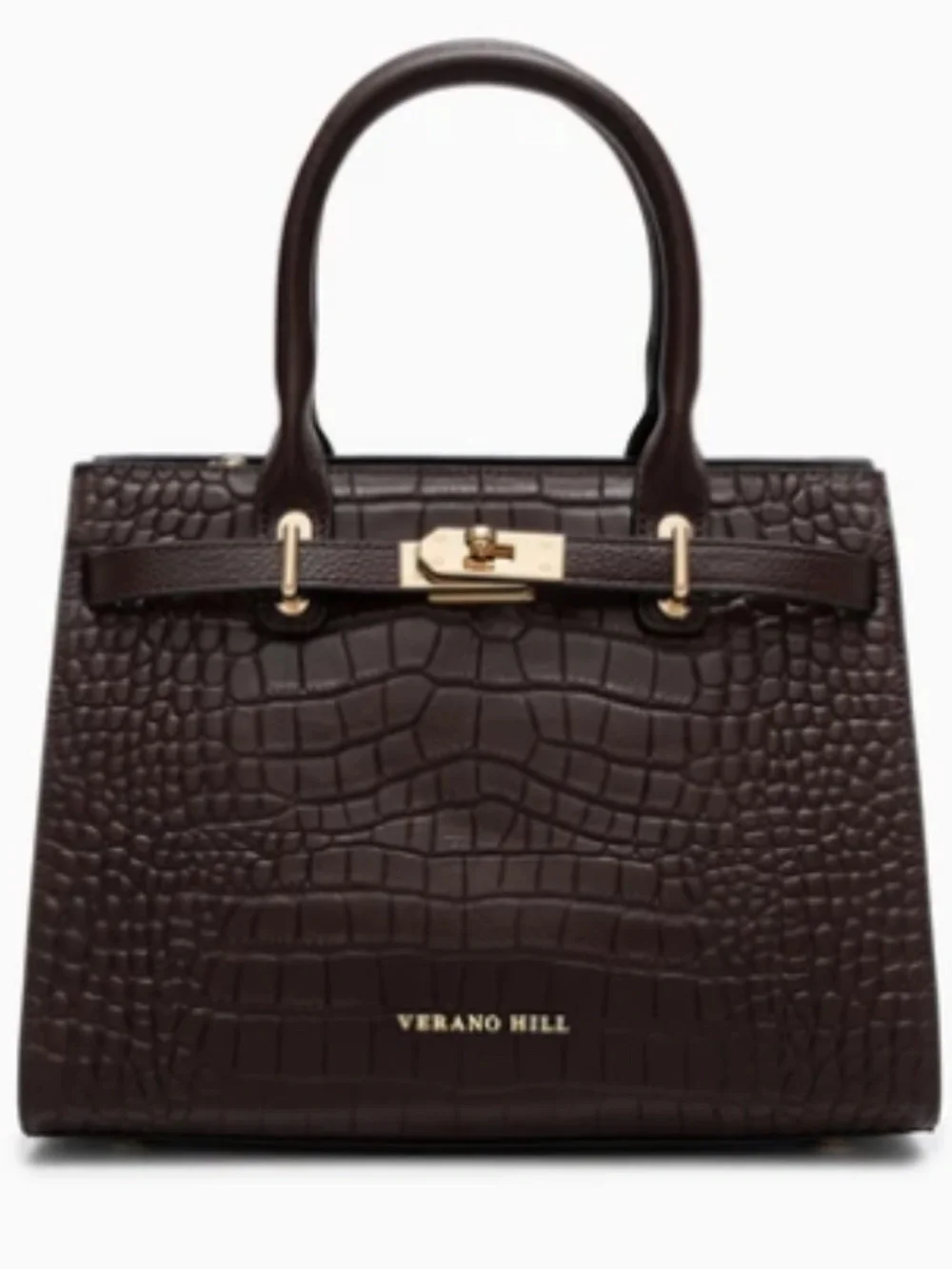 NWOT Verano Hill Marseille Dark Brown Leather Handbag